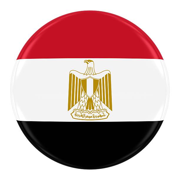 Flag of Egypt on a textured background. Concept collage.