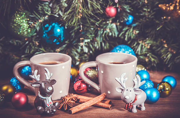 istock Christmas decoration with two cups, toned 506241190