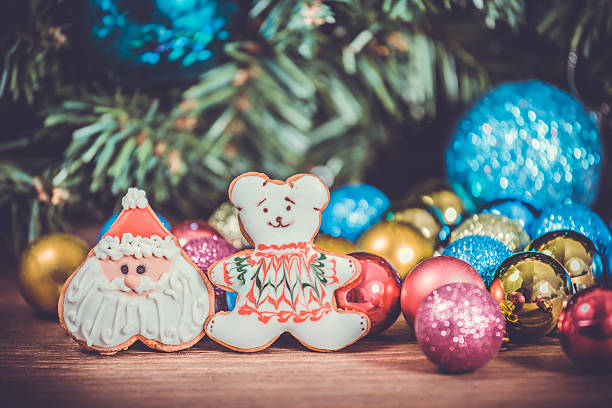 istock Christmas cookie with decoration, toned 506241592