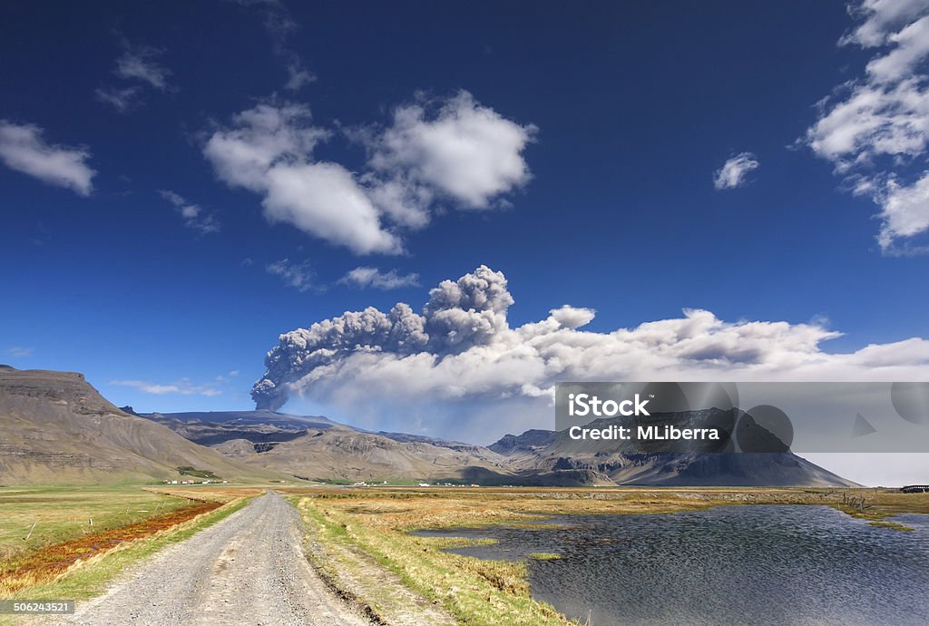 Eyjafjallajokull volcano eruption 2010 Eyjafjallajökull volcano eruption in April 2010 in South Iceland. Eyjafjallajokull Glacier Stock Photo