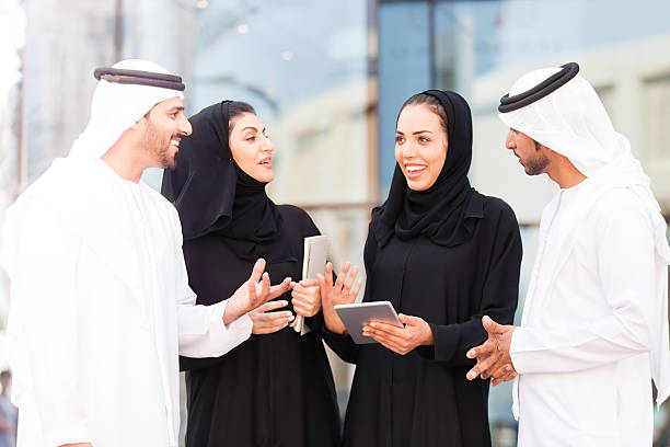 istock Cheerful Business Professionals in Dubai, UAE 506246024