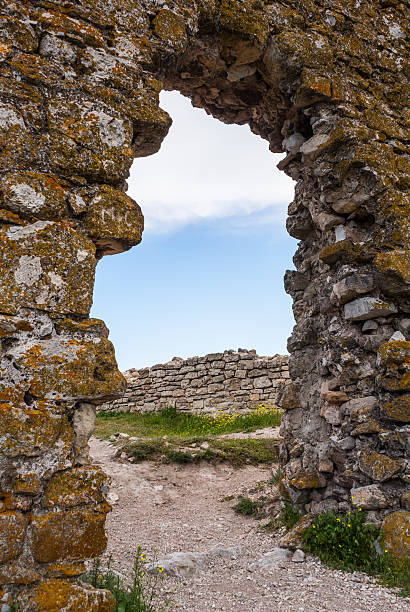 istock Stone arch from ruined fortress 506250168