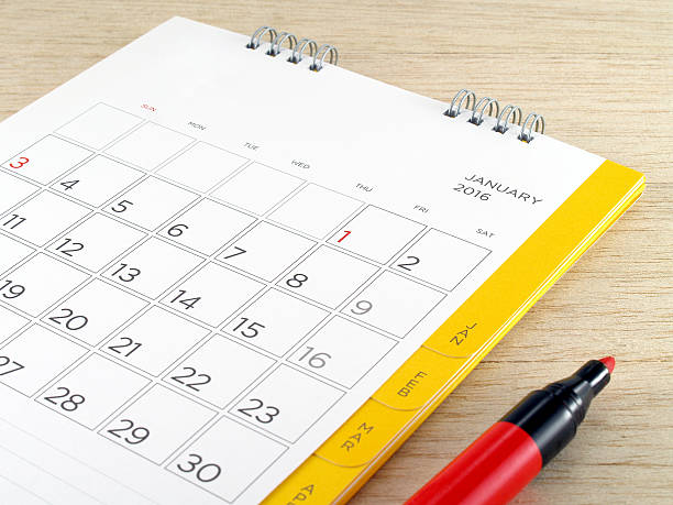 istock calendar with red marker pen 506250410