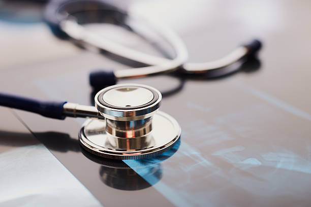 Stethoscope Stethoscope on the X-Ray stethoscope photos stock pictures, royalty-free photos & images