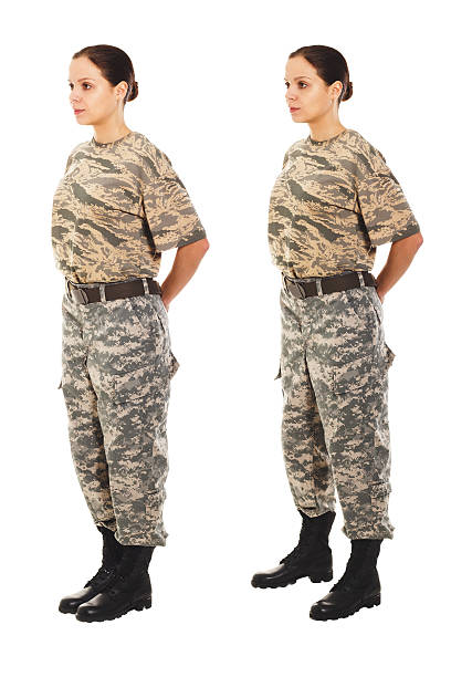 istock Girl in the military uniform 506252396