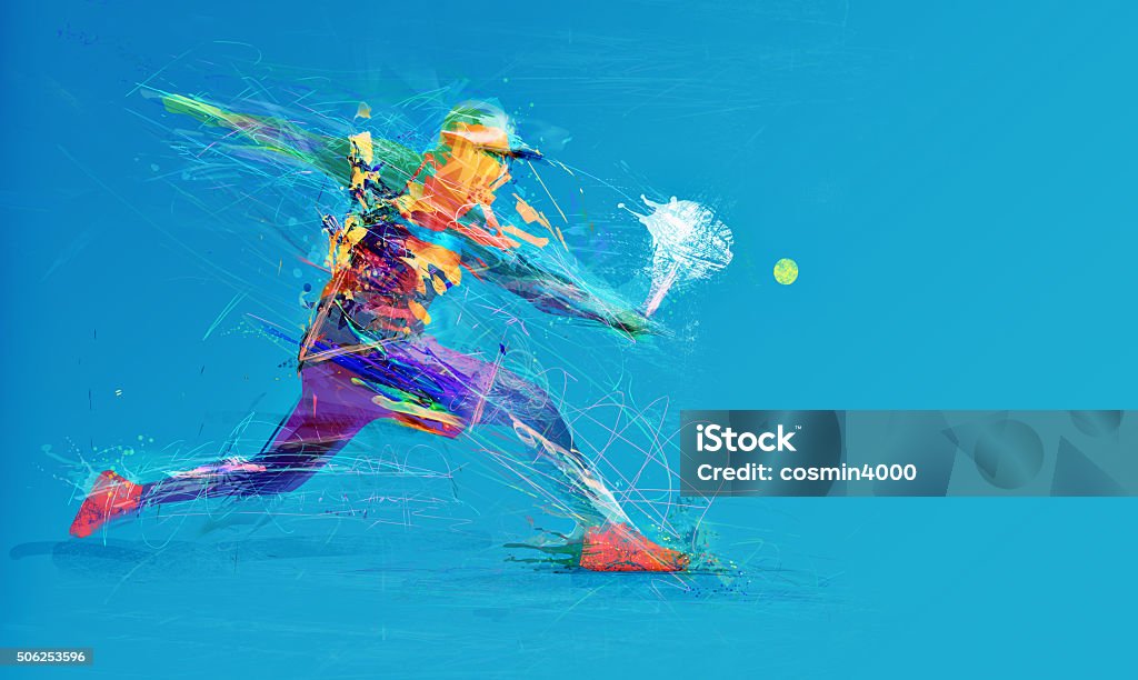 Abstrait Joueur de tennis - Photo de Tennis libre de droits