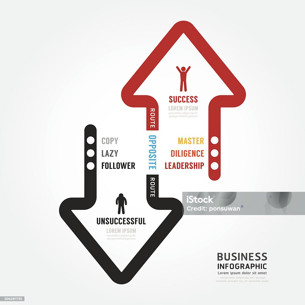 Infographic bussiness. route to success concept template design Infographic bussiness. route to success concept template design . concept vector illustration Moving Down stock vector