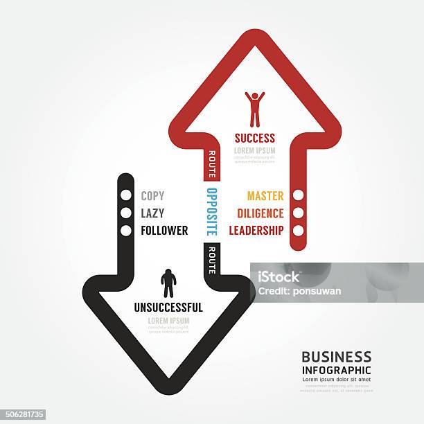 Infographic Bussiness Route To Success Concept Template Design Stock Illustration - Download Image Now