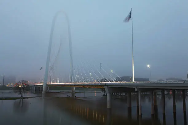 Photo of Foggy morning bridge into Dallas