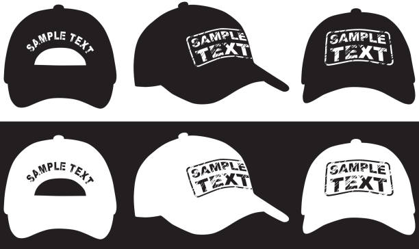 ベースボールキャップ、フロント、バック、サイドの眺めをご覧いた�だけます。 - baseball cap illustrations点のイラスト素材／クリップアート素材／マンガ素材／アイコン素材