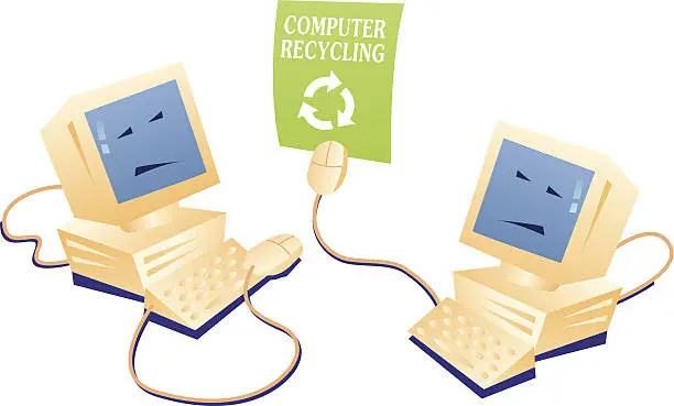 Vector illustration of Computer Recycling
