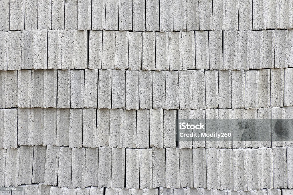 Betonowy blok z Cegły ceramiczne stosowane w budowie - Zbiór zdjęć royalty-free (Betonowy)