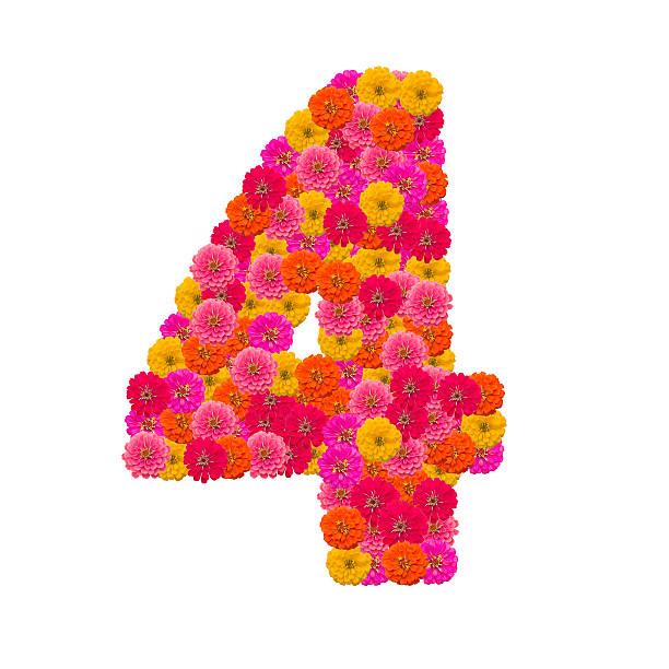 istock number 4  made from Zinnias flowers 506285537