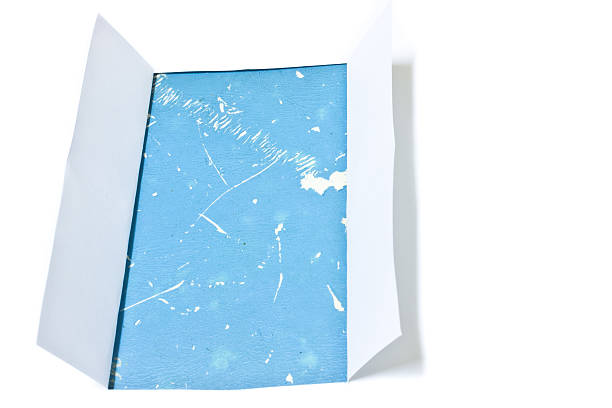 istock Blue leatherette in the paper window 506285829