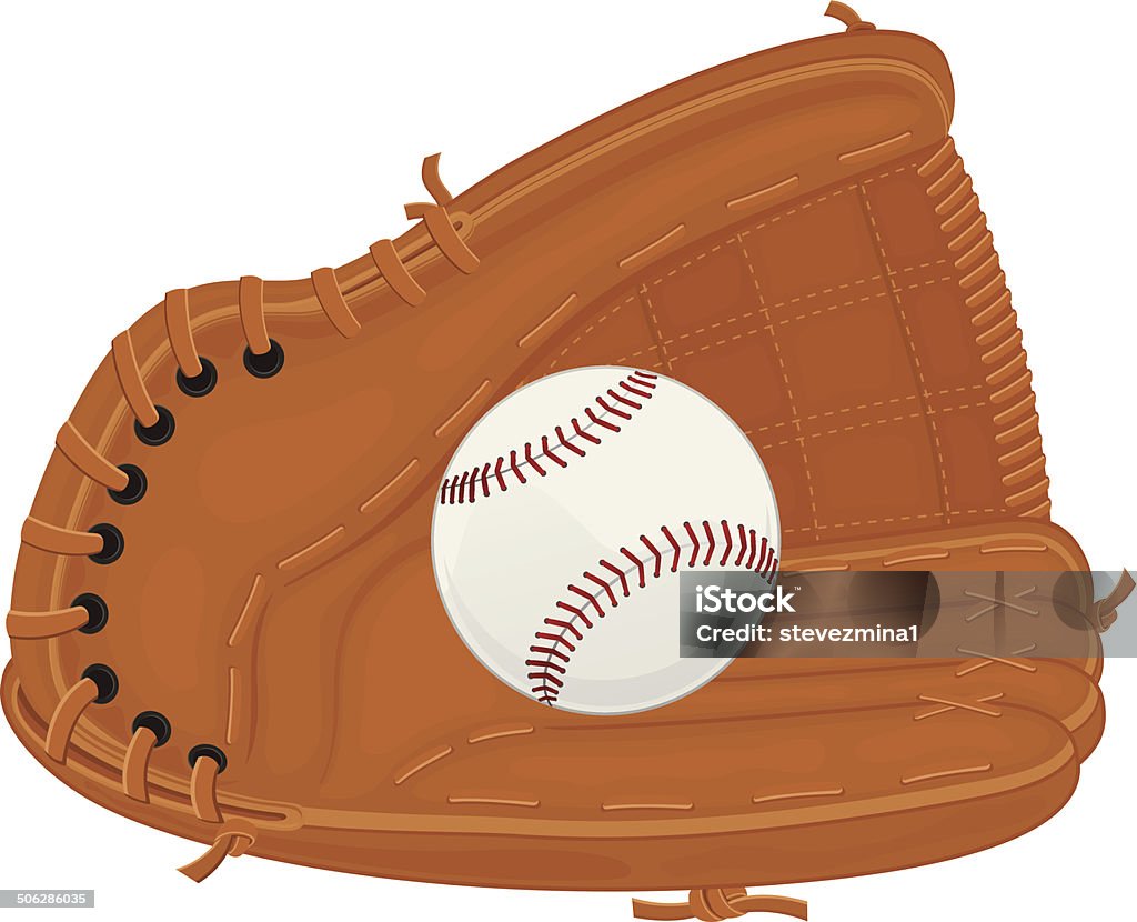 Gant de Baseball - clipart vectoriel de Balle de baseball libre de droits