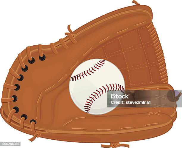 Gant De Baseball Vecteurs libres de droits et plus d'images vectorielles de Balle de baseball - Balle de baseball, Balle de softball, Balle ou ballon