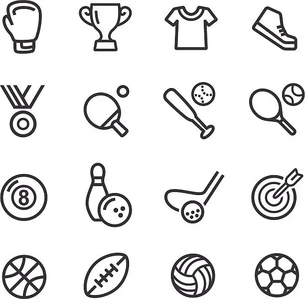 Vector illustration of Sport Icons - Line Series