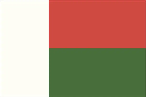 Vector illustration of Madagascar Flag