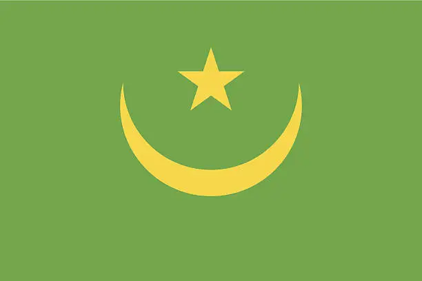Vector illustration of Mauritania Flag