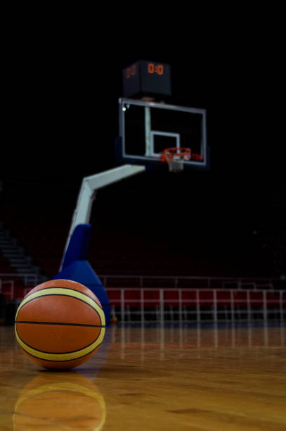 istock Basketball in Court 506289053