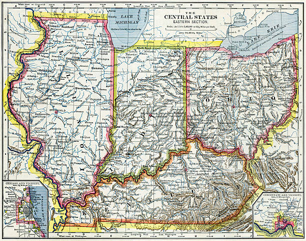 istock Map Of The Central United States 1883 506296470