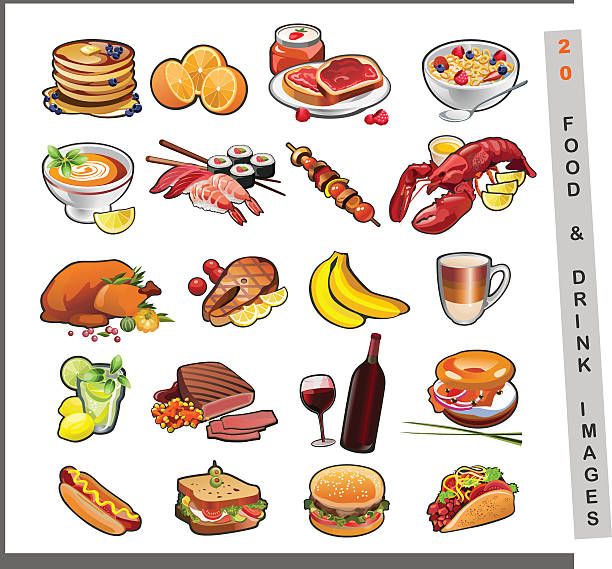 food bilder - sandwich turkey bread toast stock-grafiken, -clipart, -cartoons und -symbole