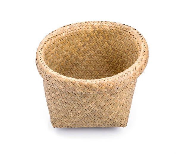 istock Wooden wicker basket 506300880