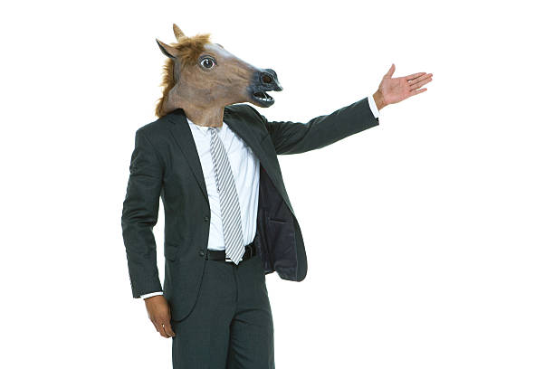 istock Businessman in horse head 506314932