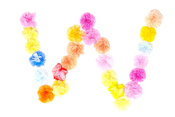 istock “W” Alphabet flowers made from paper craftwork 506316322