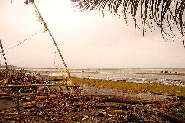 istock Ocean coast near village 506320410