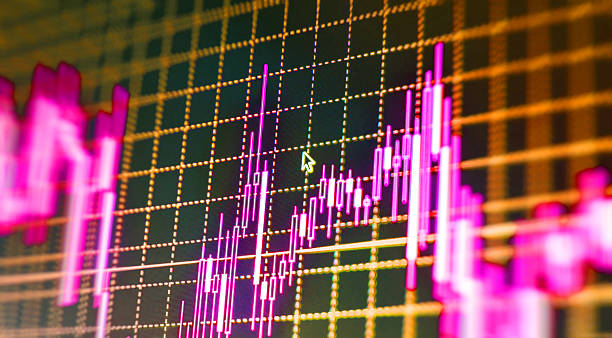 istock Stock market graph and bar chart price display 506321346