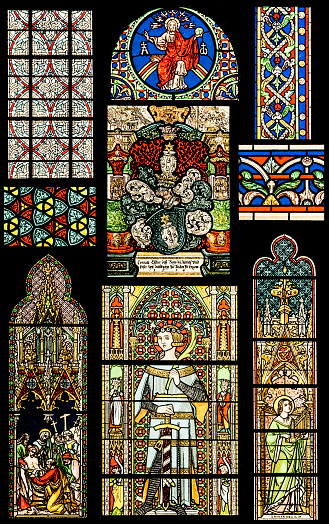Religion motives on Stained Glass