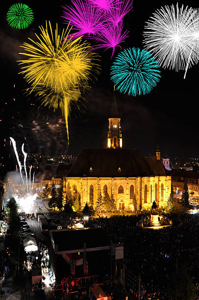 istock Fireworks over the city 506323826