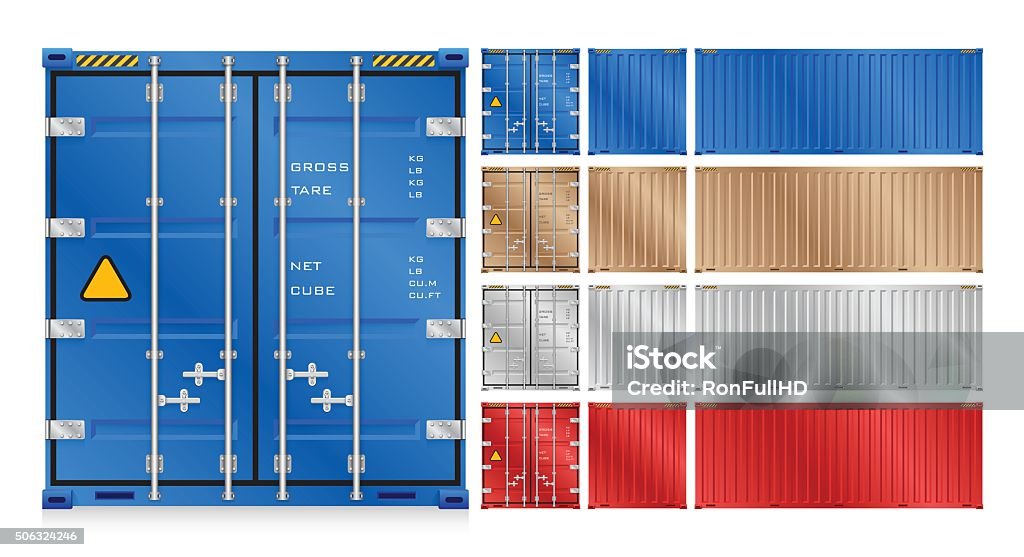 Cargo container Vector of cargo container isolated on white background. Cargo Container stock vector