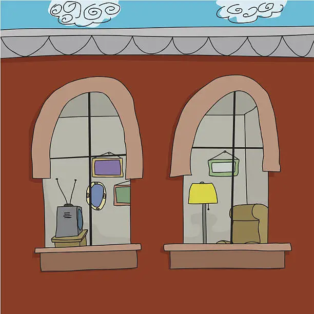 Vector illustration of Furnished Apartment