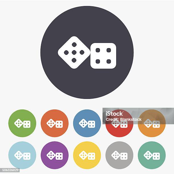 Dices Sign Icon Casino Game Symbol Stock Illustration - Download Image Now - Backgrounds, Badge, Blue