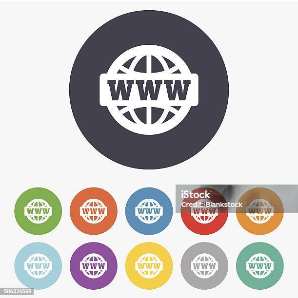 Www Sign Icon World Wide Web Symbol Stock Illustration - Download Image Now - Backgrounds, Badge, Blue