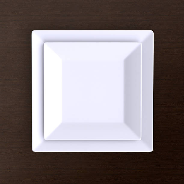 istock Empty plate. Isolated on color background. View from above. 506327968