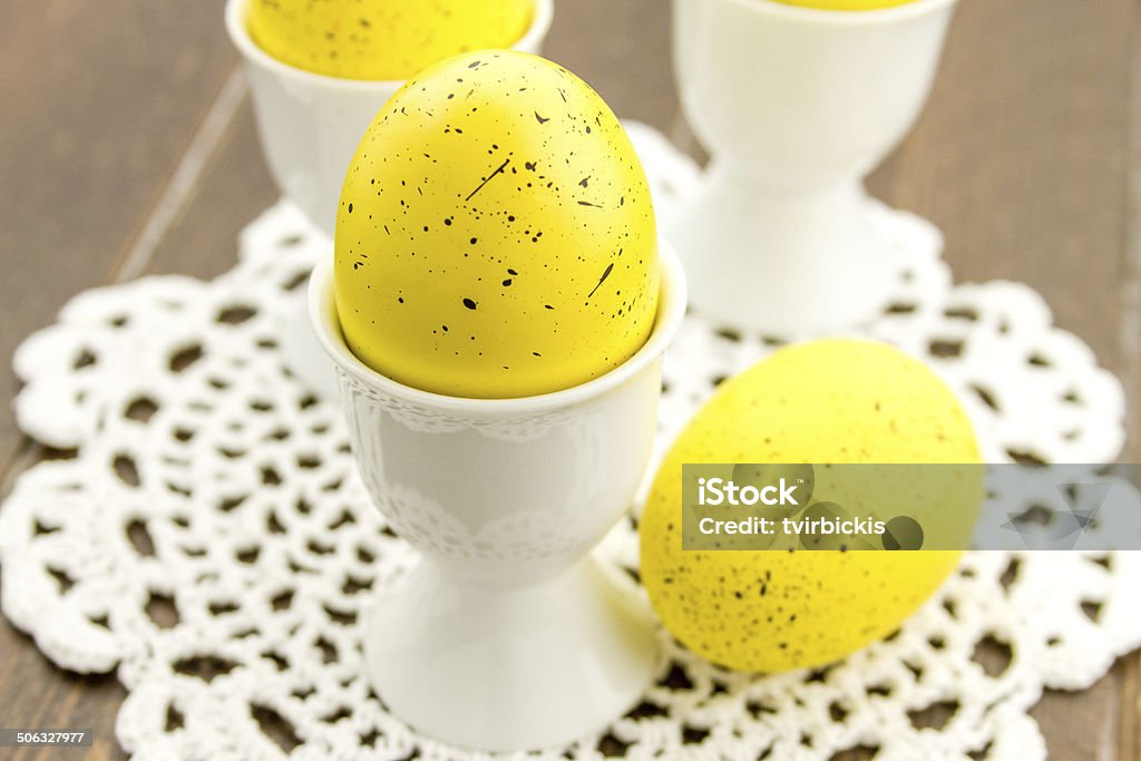 Ovos de Páscoa e cestas - Foto de stock de Amarelo royalty-free