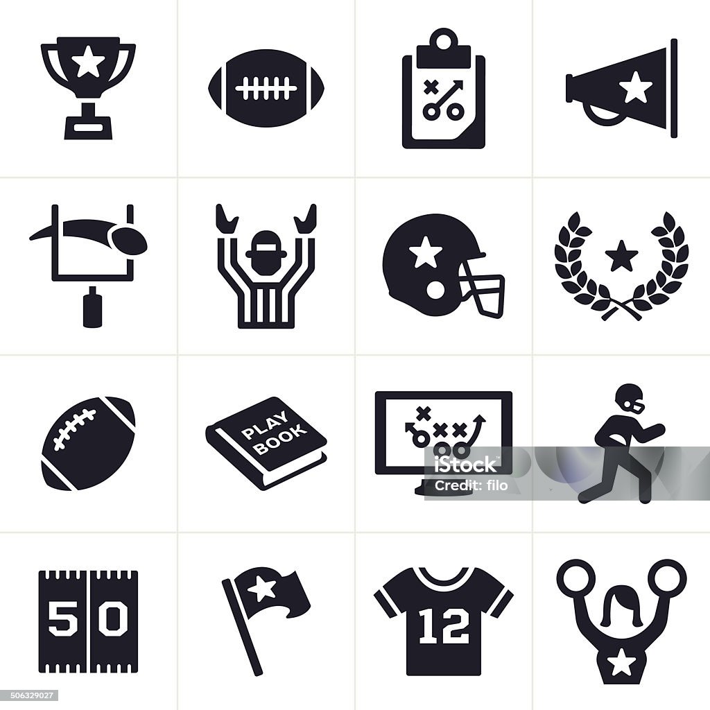 Football Icons Football symbols and icons. Icon Symbol stock vector