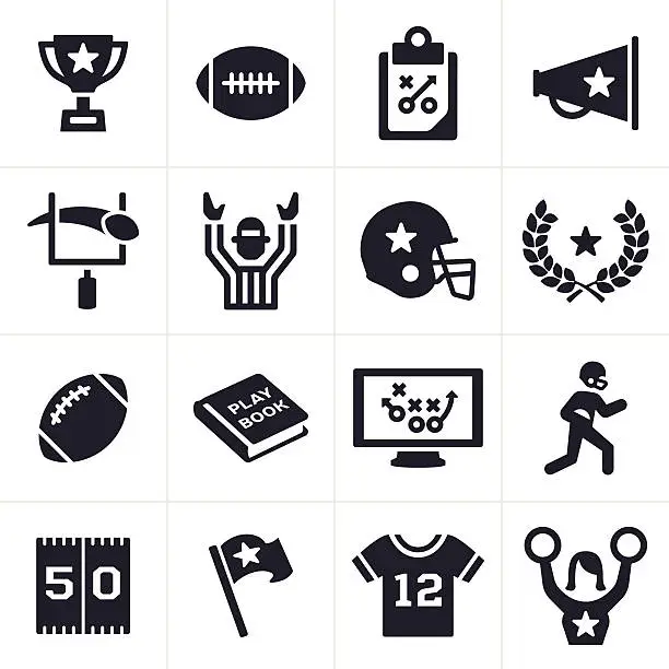 Vector illustration of Football Icons