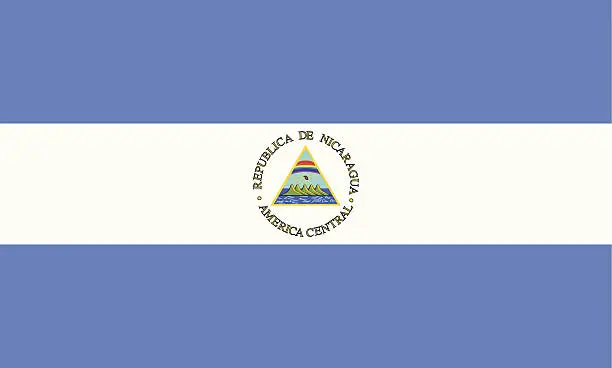 Vector illustration of Nicaragua Flag