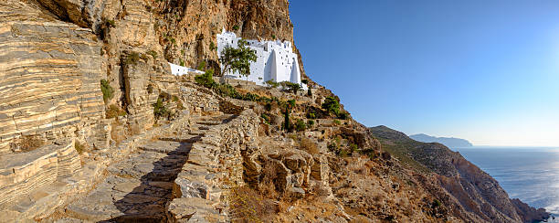 istock Panoramic view of Panagia Hozoviotissa monastery on Amorgos isla 506329288