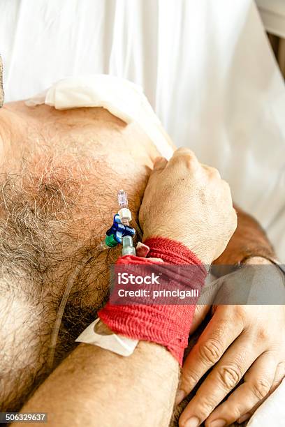 Patient With Iv Drip Stock Photo - Download Image Now - Accidents and Disasters, Adult, Adults Only