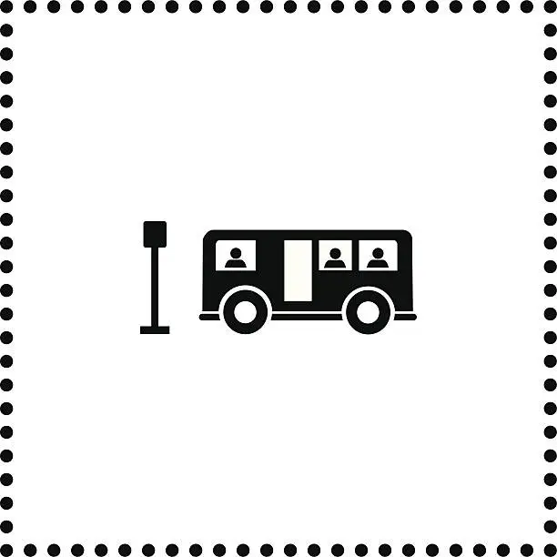 Vector illustration of bus symbol