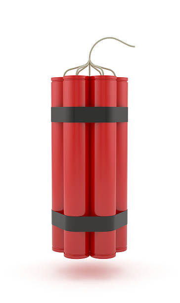 Dynamite 3d render of dynamite isolated on white background dynamite stock pictures, royalty-free photos & images