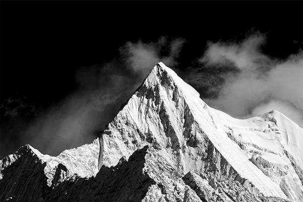 istock Mountain peak in monotone 506330542