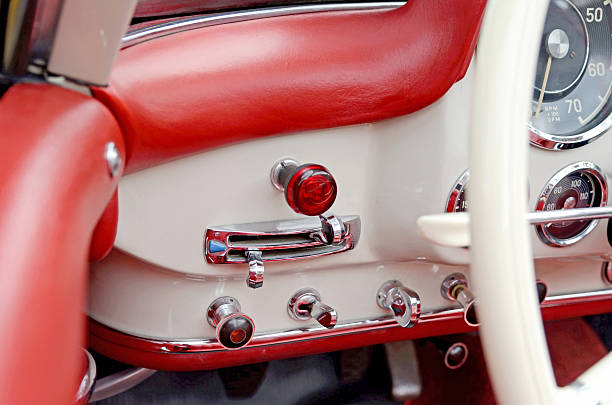 istock The buttons and levers on the dashboard vintage car. 506330706