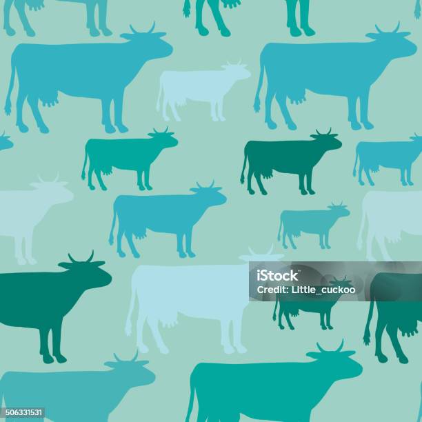 Pola Sapi Pola Sapi Biru Yang Mulus Ilustrasi Stok - Unduh Gambar Sekarang ...