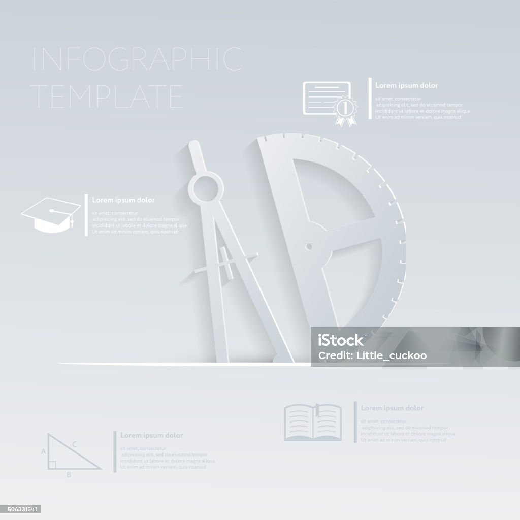 Compas Layout Design Vector Illustration Compass And Protractor Template Graphic Or Website ...